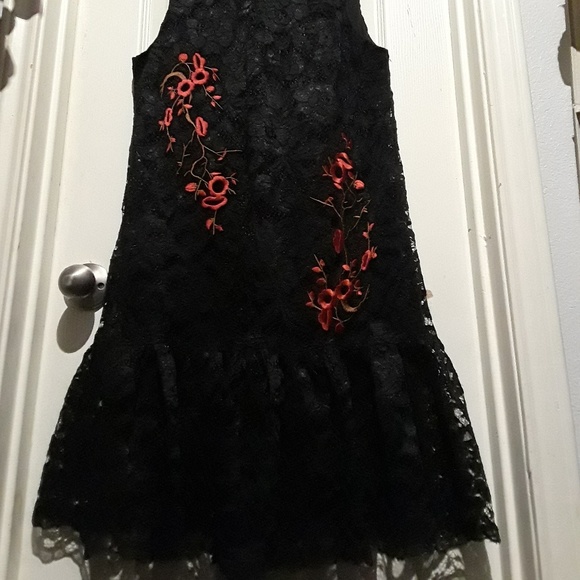 Black Lace Halter Dress - Picture 8 of 8